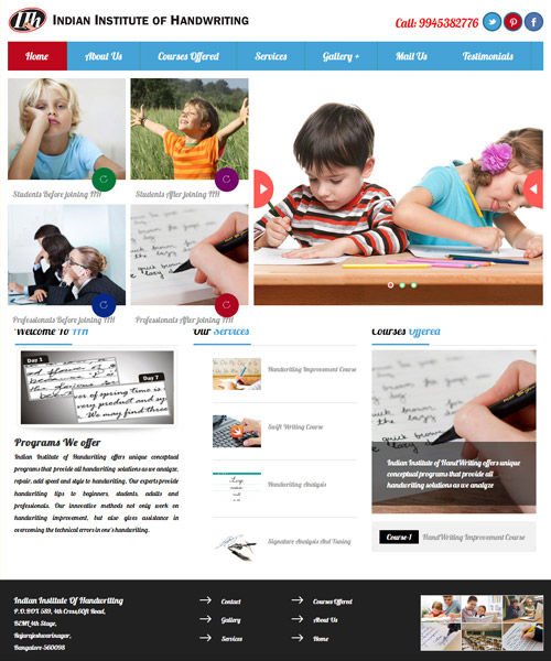 Website design for Education Department in Bangalore