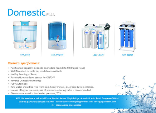 Creative broucher design for aquadrizzle in Bangalore