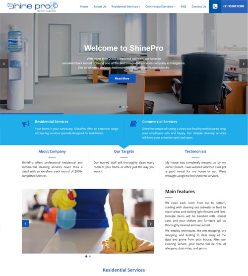 Website Designing for Corporate Business - Shineprofacilities