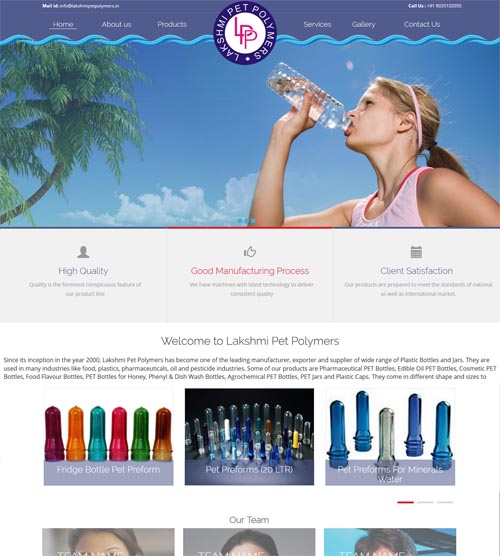 Website Designing for Machanical - Lakshmipetpolymers