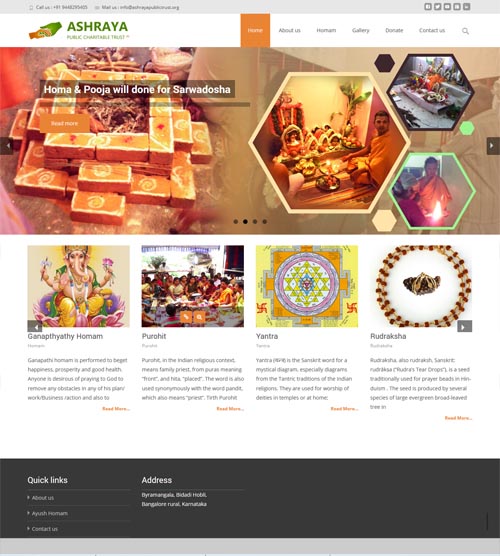 Website Designing for NGO - Ashrayapublictrust